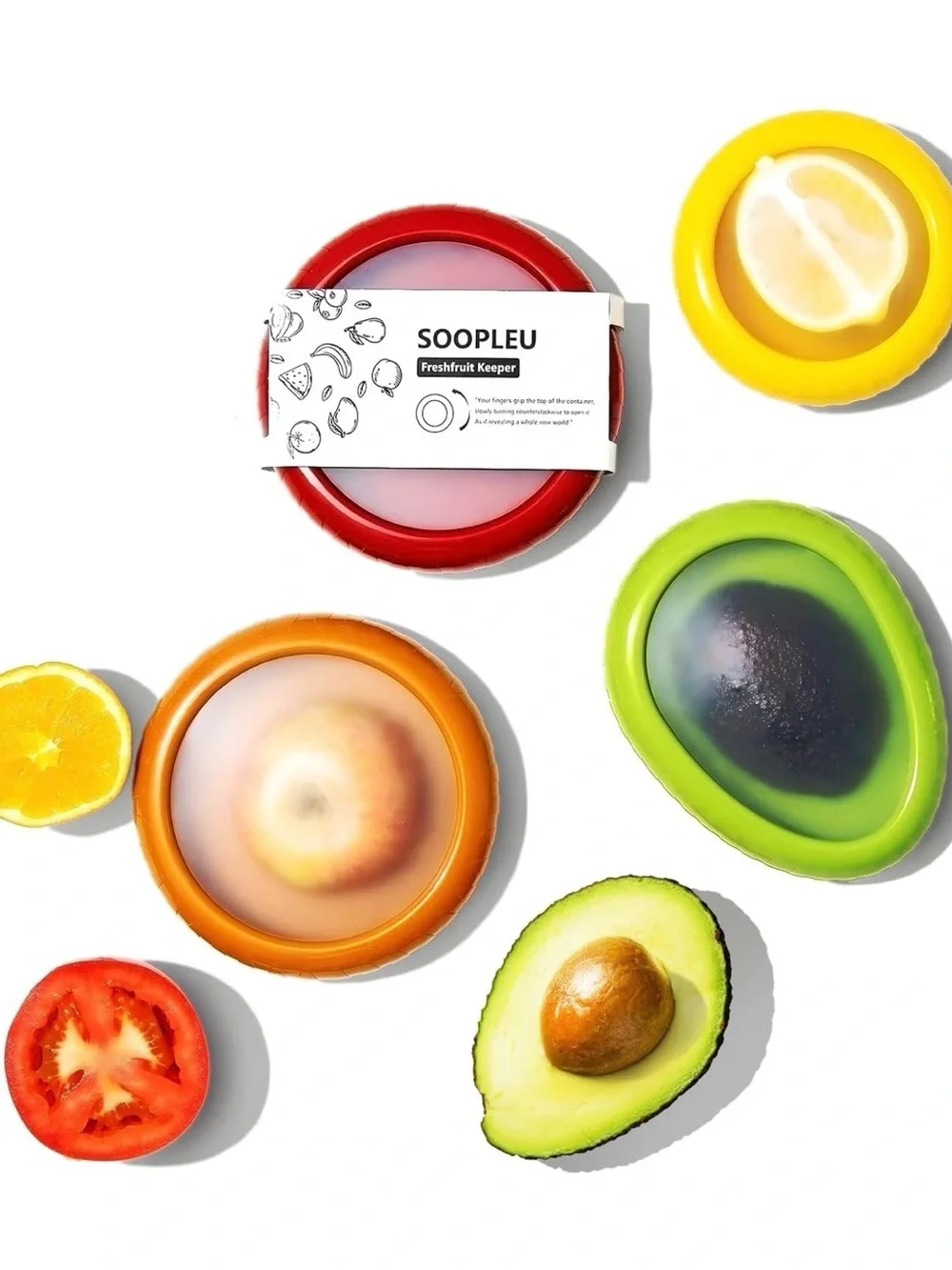 Silicone food huggers NWT